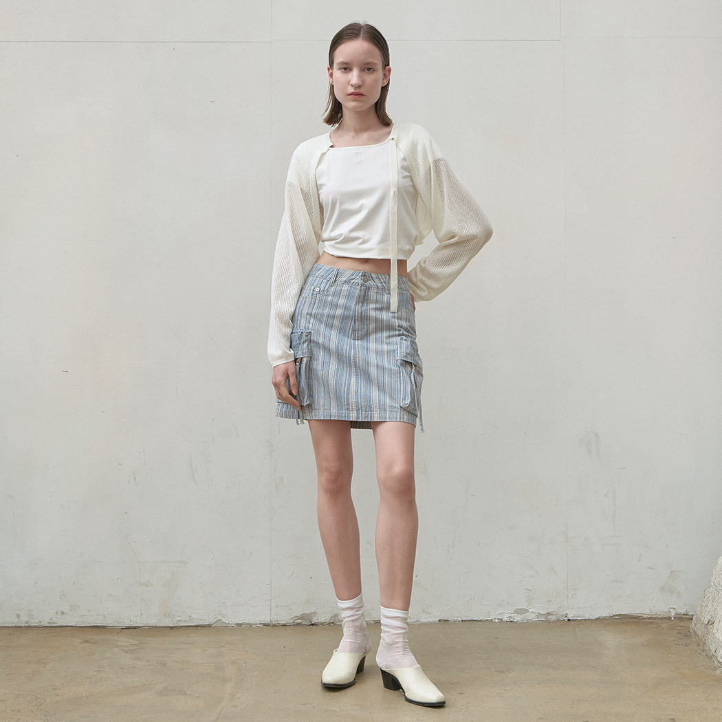 （SK-4929）OUT POCKET DENIM SKIRT