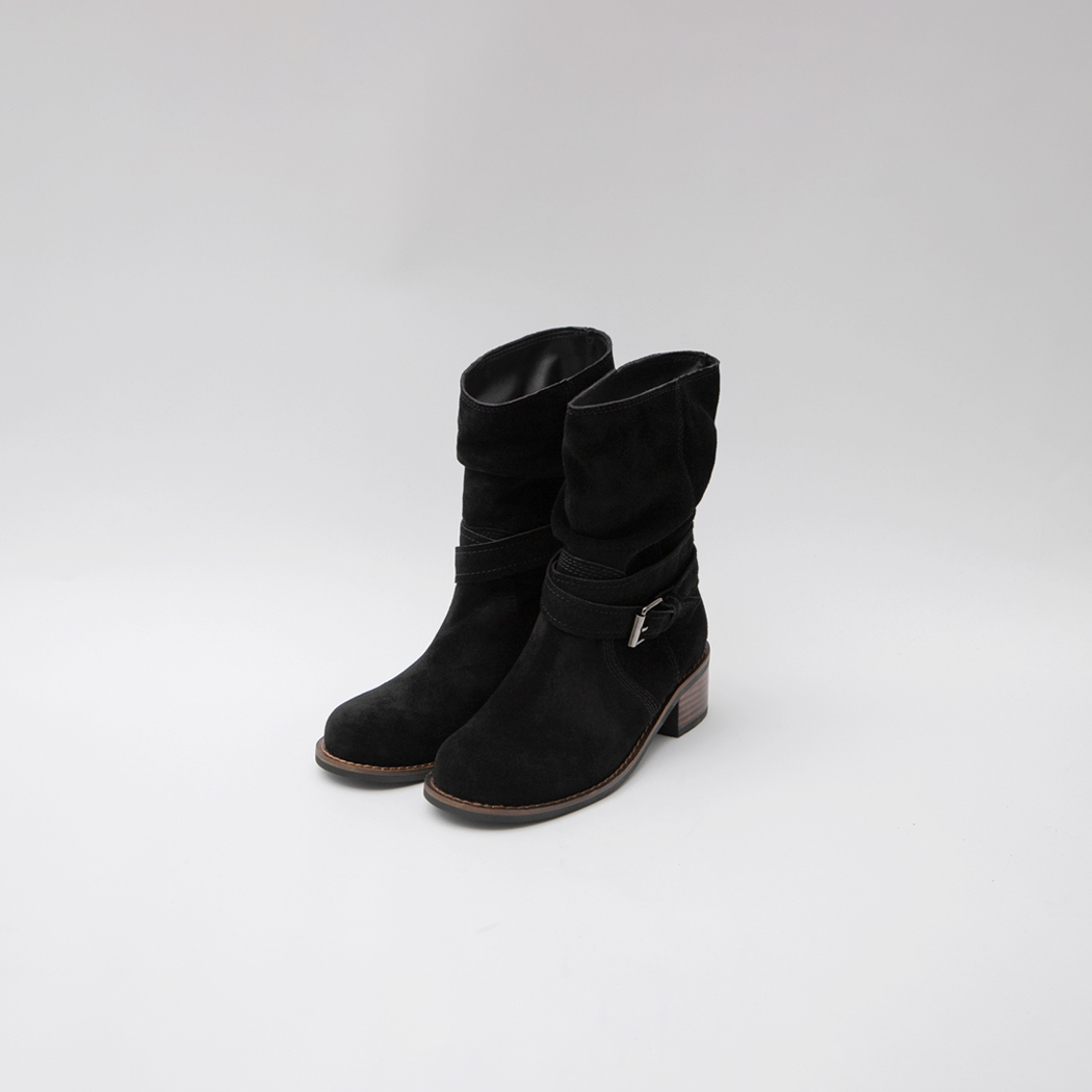 （SH-3437）REAL LEATHER BUCKLE BOOTS