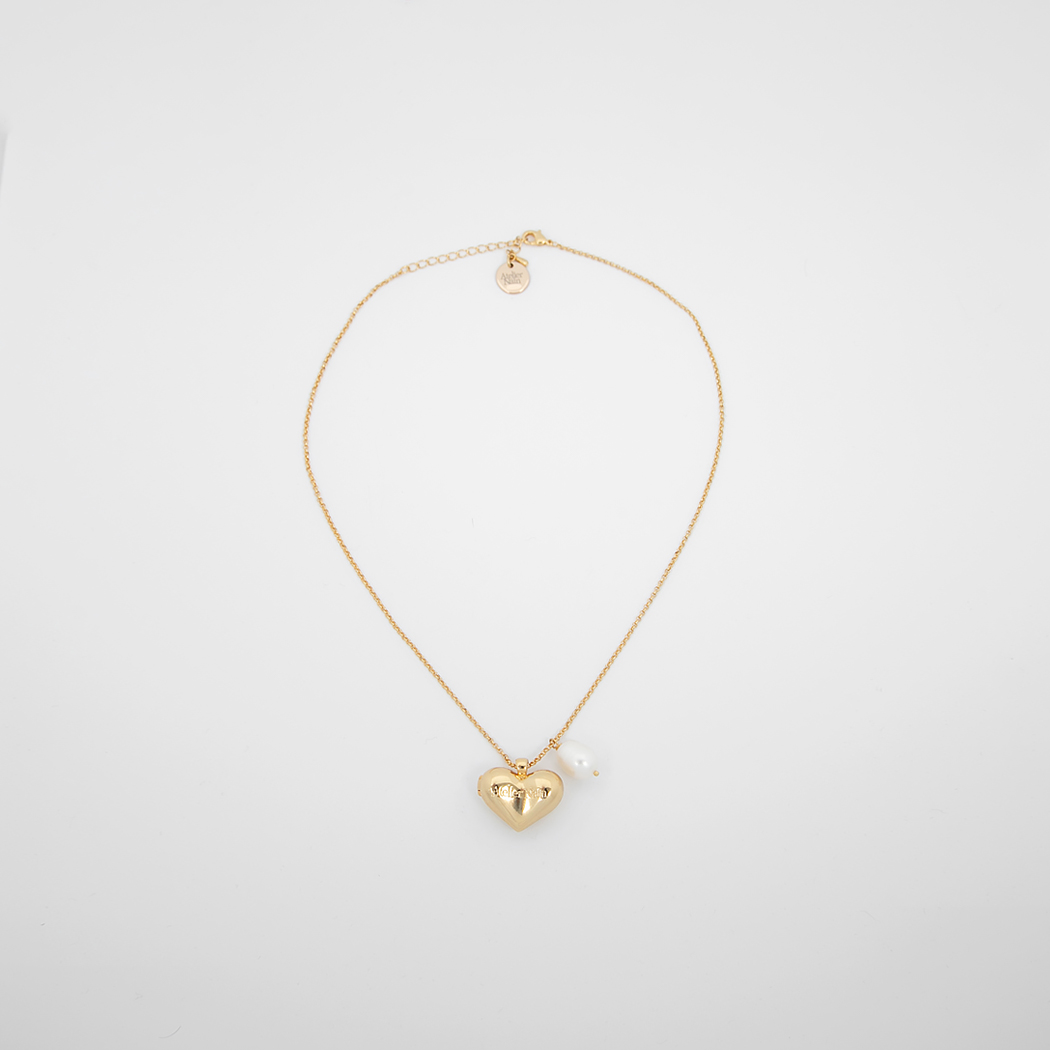 （N-863）VOLUME HEART PEARL NECKLACE