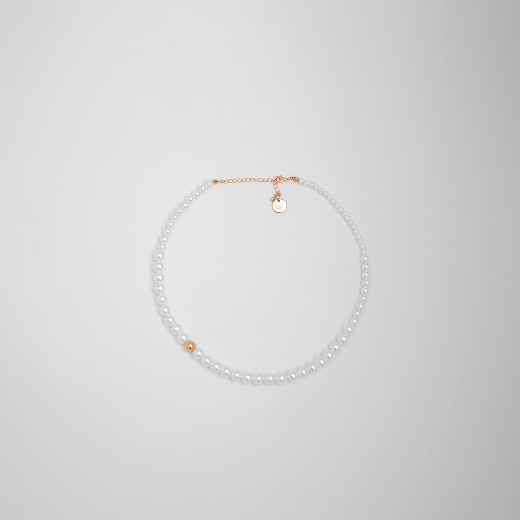 （N-864）PEARL MIX VOLUME NECKLACE