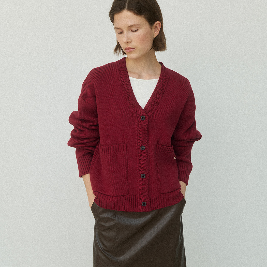 （CD-2146）OUT POCKET WOOL CARDIGAN