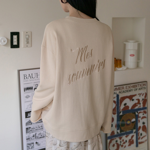 （T-5047）刺繍バックレタリングティー