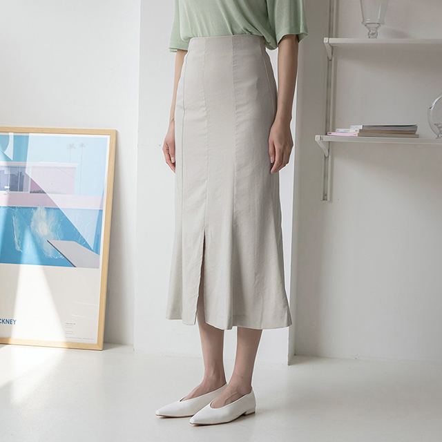 （SK-4226）マーメイドスリットミディスカート