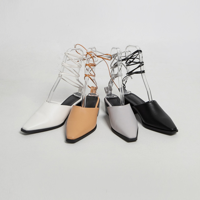 （SH-3213）アンクルリボンストラップミュール