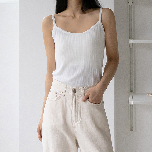 (T-6123)ストラップスリーブレスニット