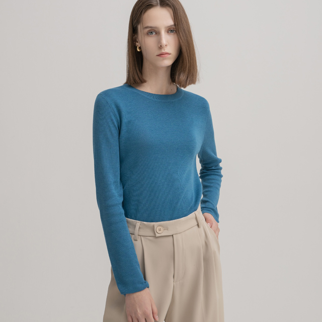 （T-6015）NシグネチャーT005 - ベーシックスリムラウンドニット