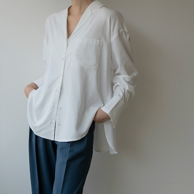 （BL-3815）オープンカラーパクシフィットブラウス