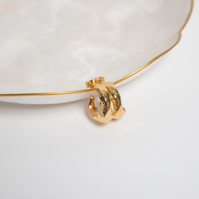 (E-1548)クランブルフープイヤリング