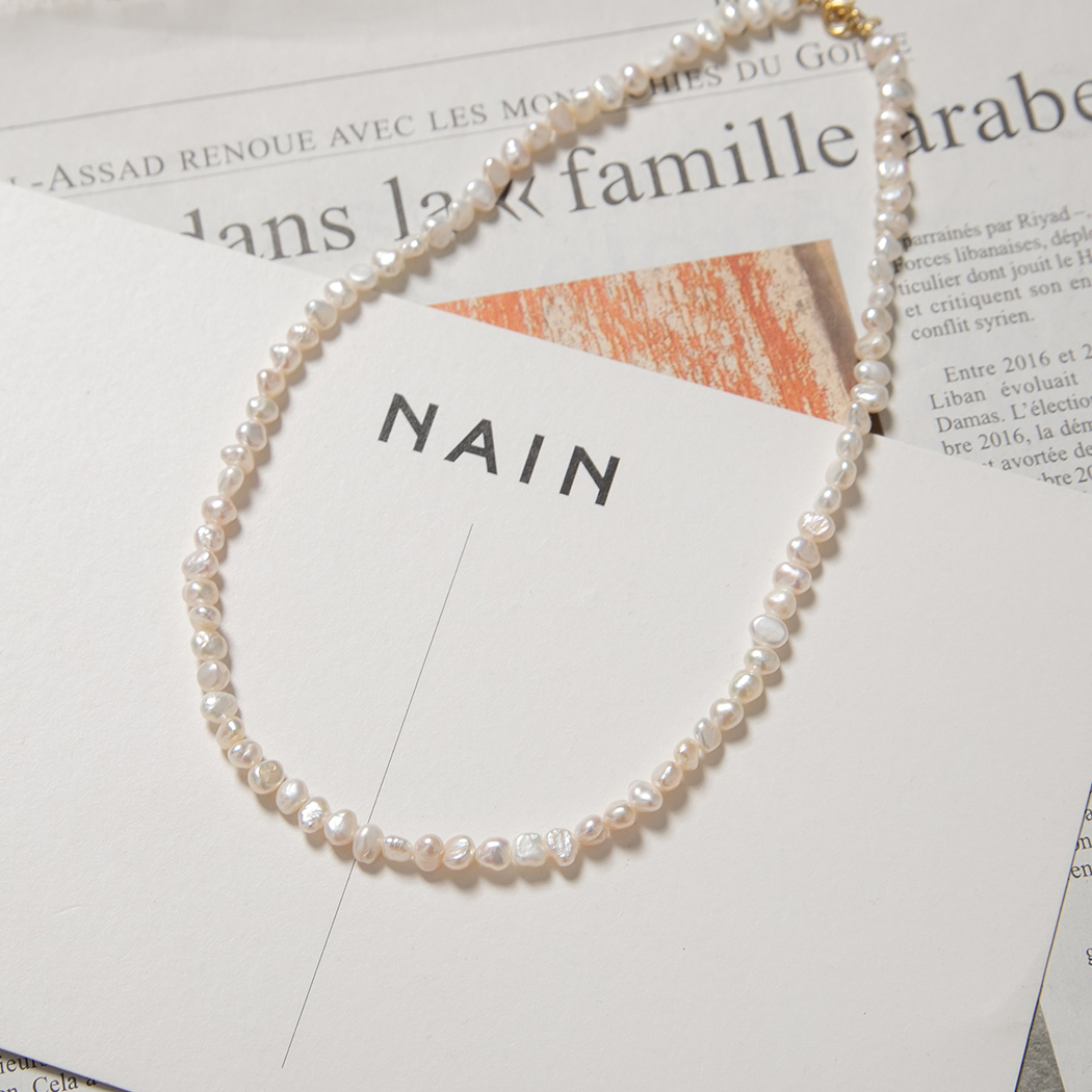 (N-818)パールビーディングネックレス