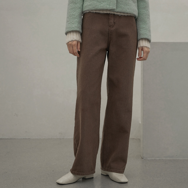 (PT-5242)カラーワイドデニムパンツ