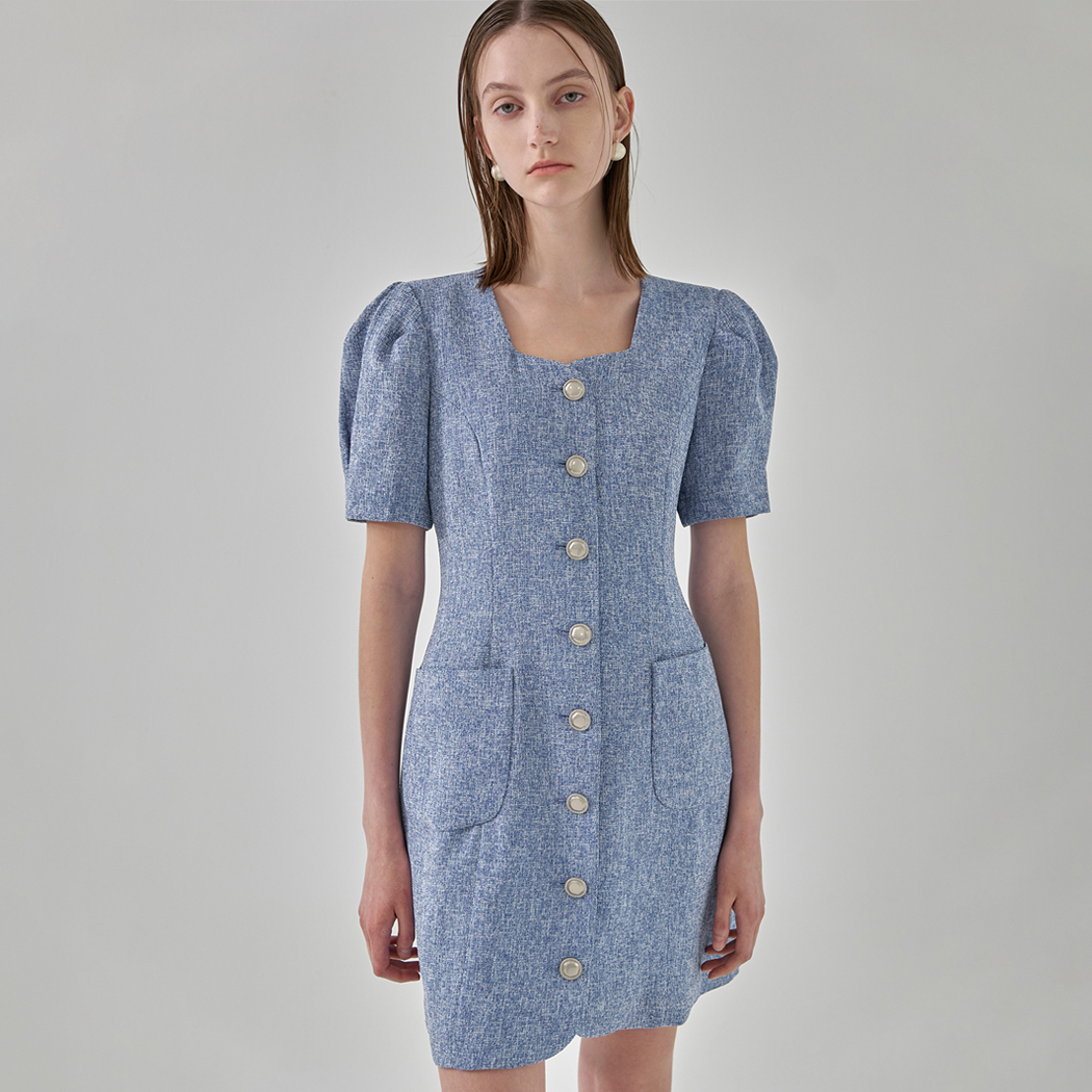 (OP-6049)アメリーツイードパフミニワンピース