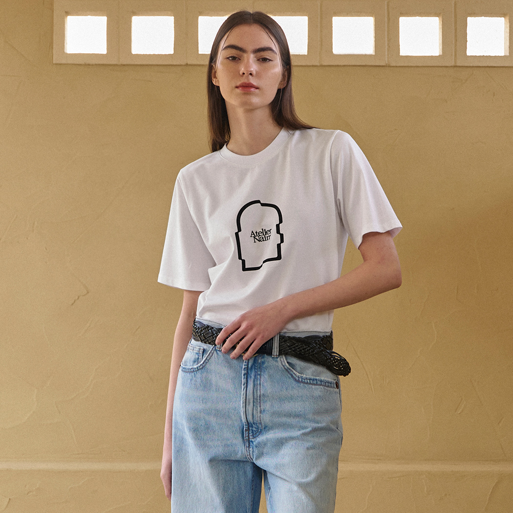 (T-6690)アトリエナインシンボルオーバーフィットティー