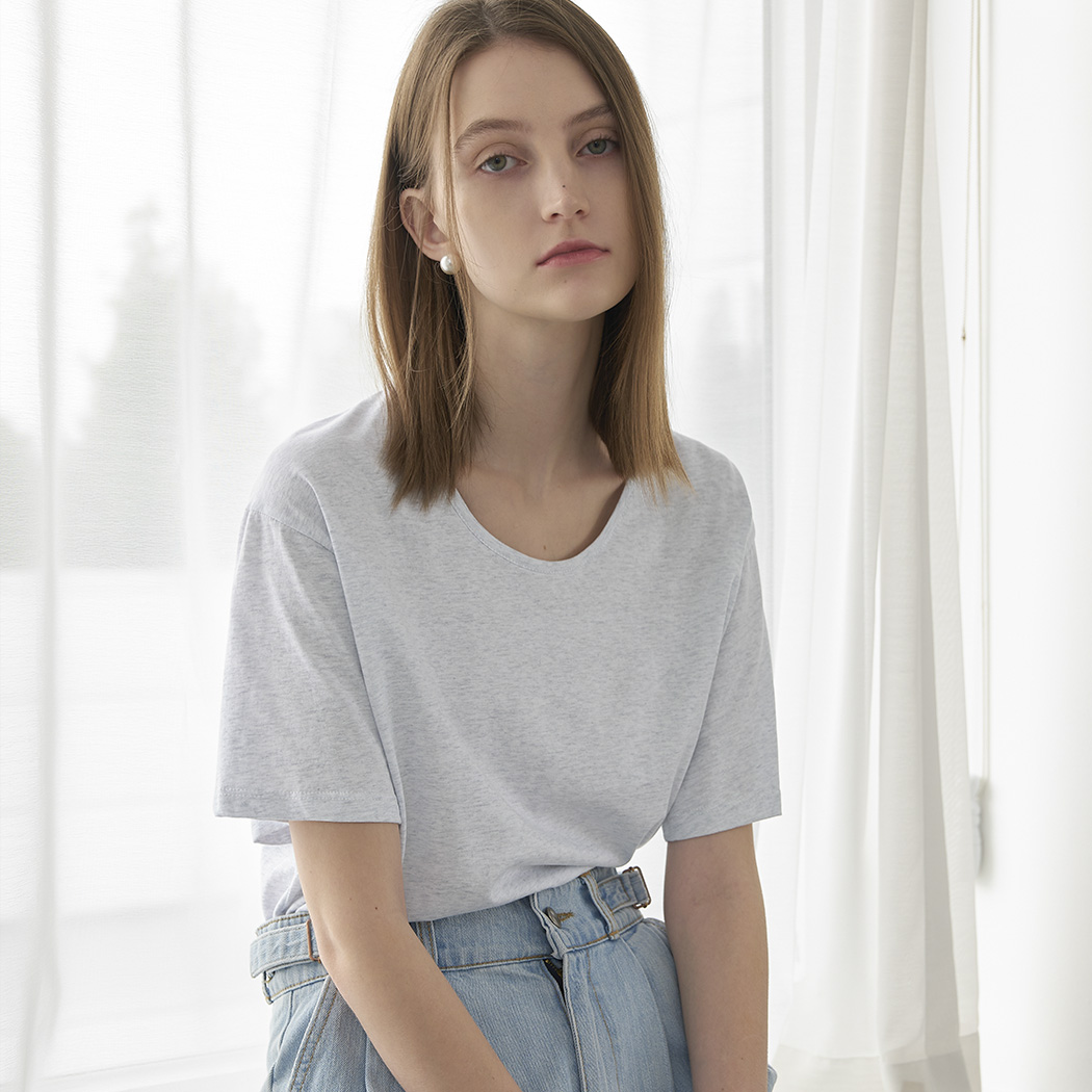 (T-6736)シルケットデイリールージュティー