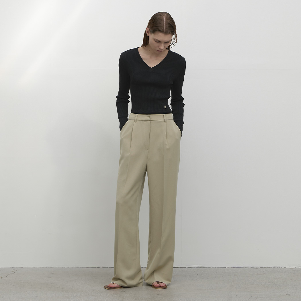 （Z-PT-5458）ESSENTIAL TUCK WIDE LONG PANTS