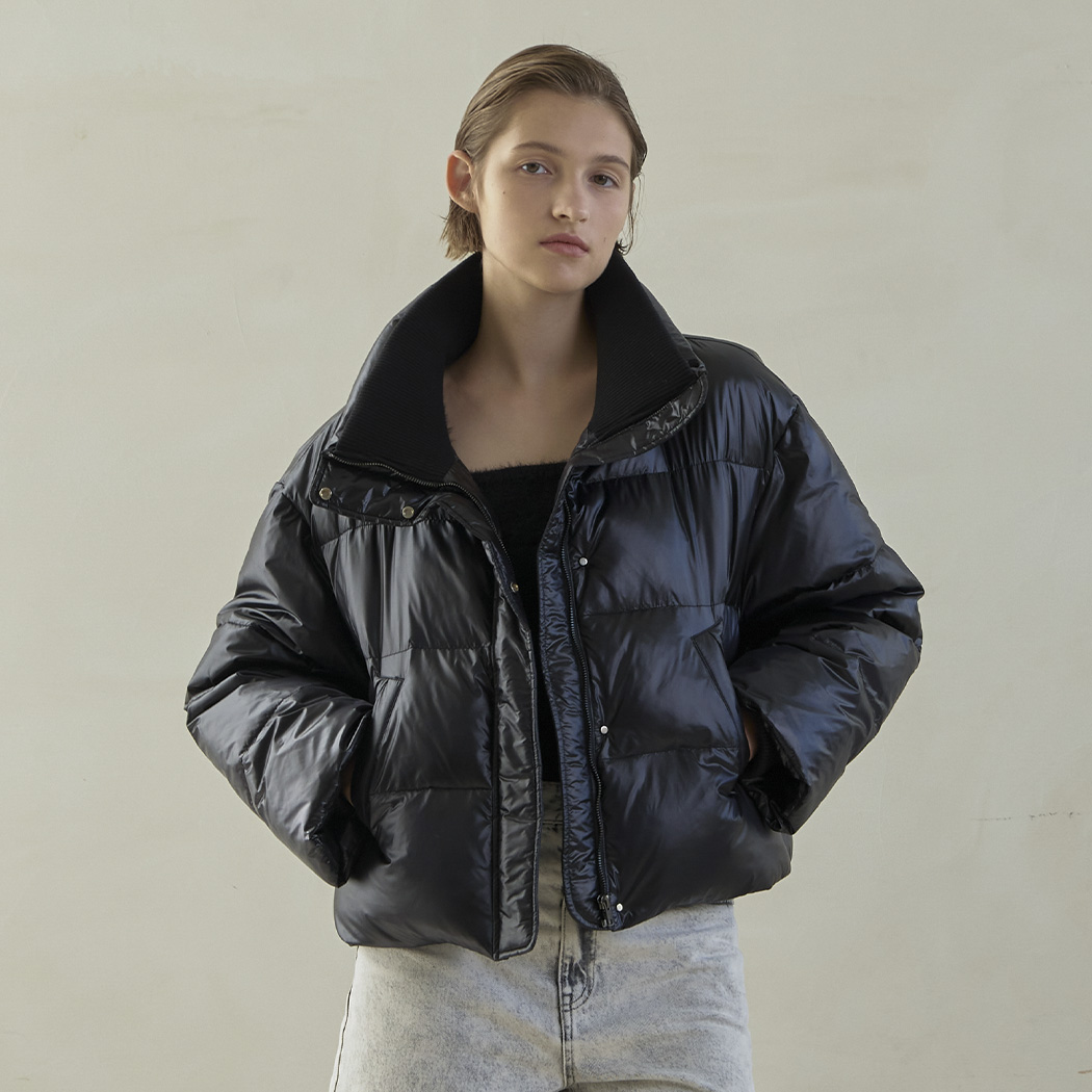 （JP-528）ブリングリッターハイネックパッド入りジャンパー