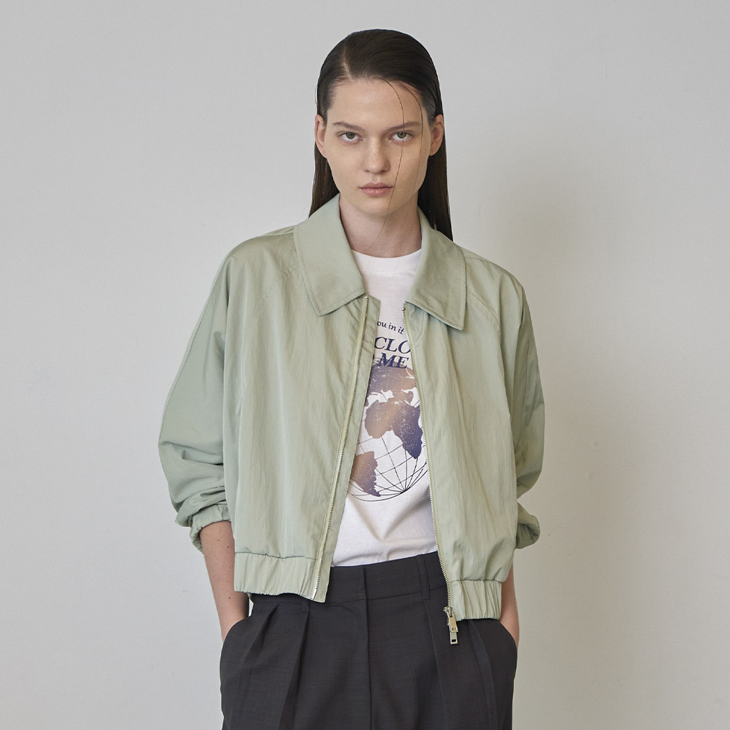 （JP-544）MINIMAL SHINING ZIP-UP JUMPER