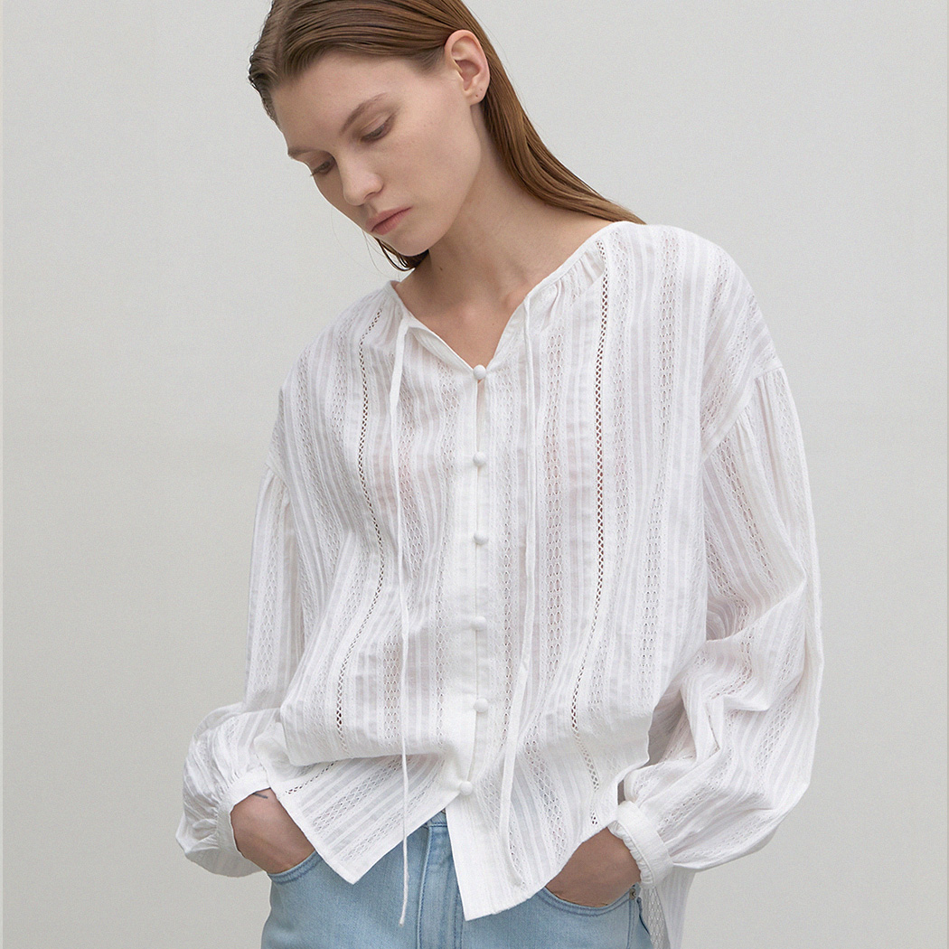 （BL-4197）GOJET PEASANT VOLUME BLOUSE