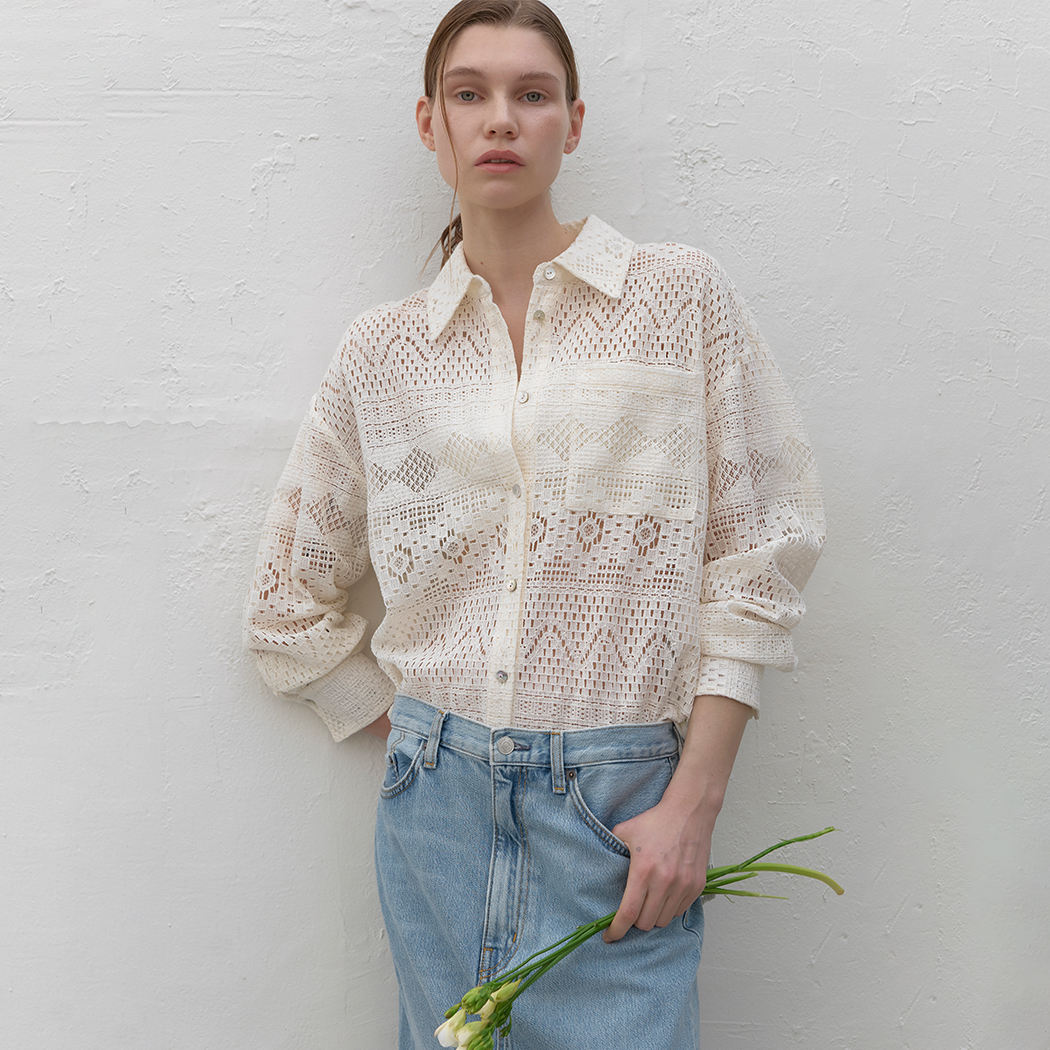 （BL-4202）ZENT LACE BLOUSE