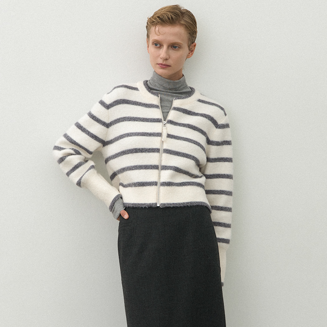 （Z-CD-2176）ESSENTIAL SAGE STRIPE CARDIGAN