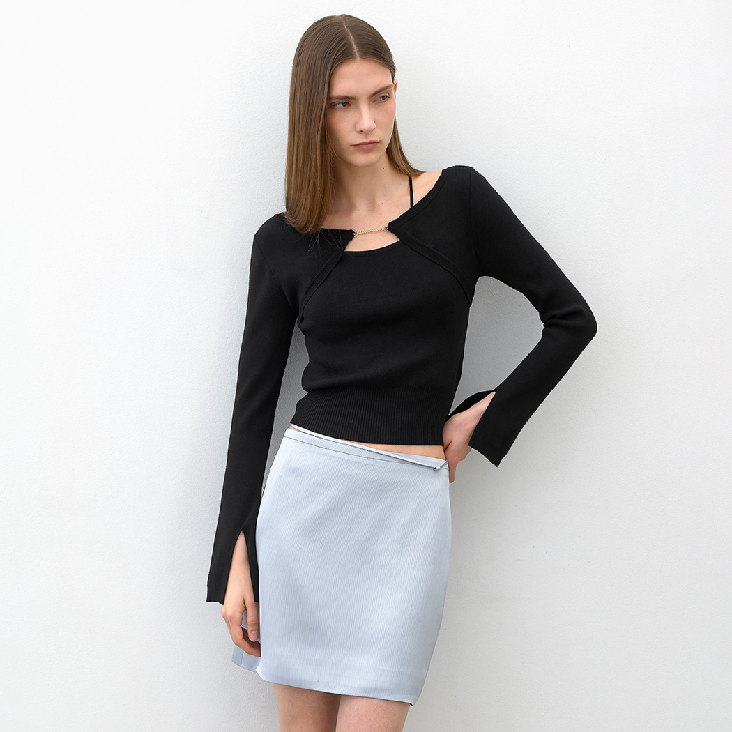 （T-7034）NOEL BOLERO SHORT KNIT