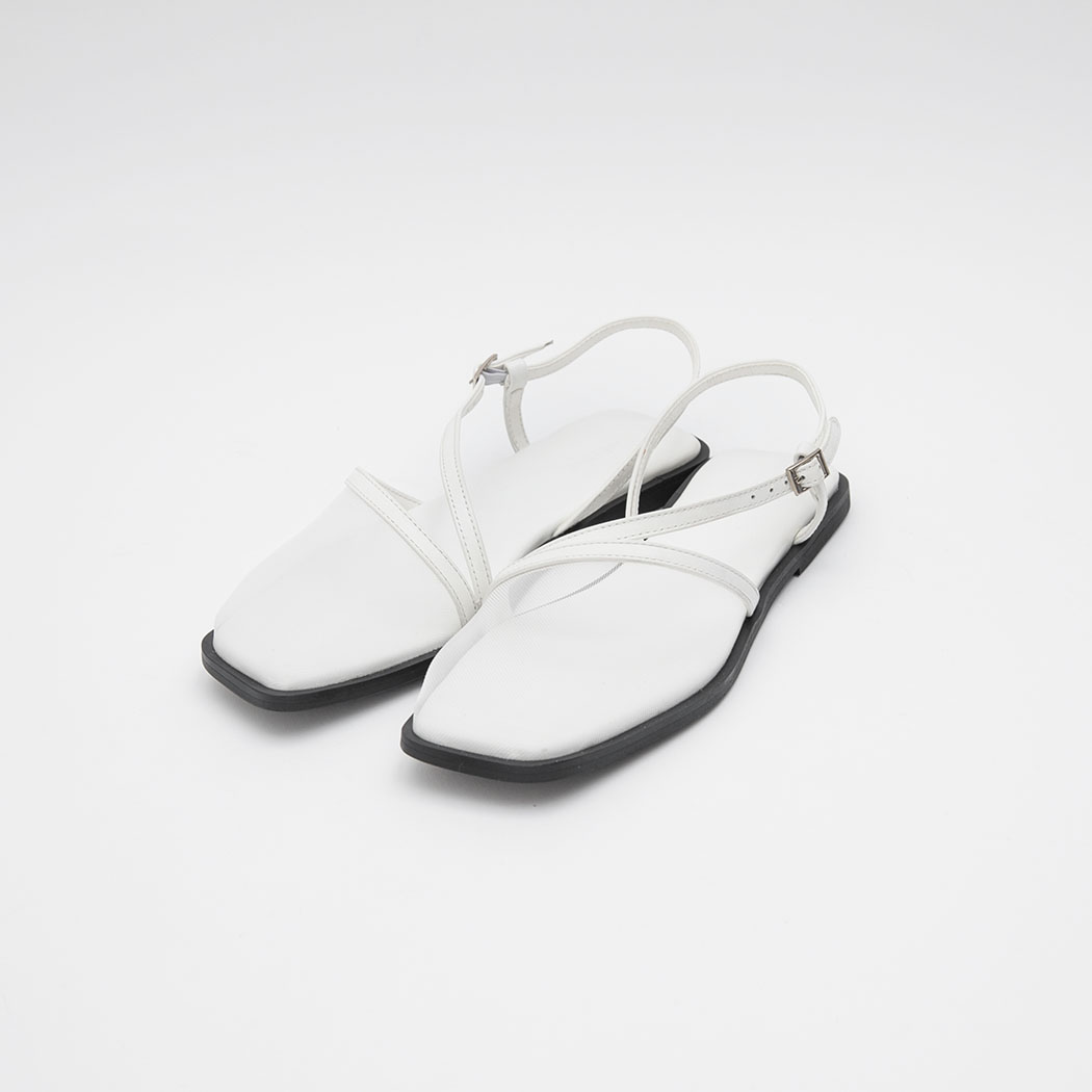 （SH-3459）LEATHER SEE THROUGH SLINGBACK SANDAL