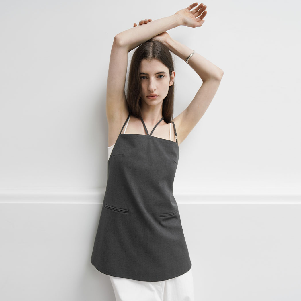（BL-4330）LYNN BACK LESS RIBBON BLOUSE