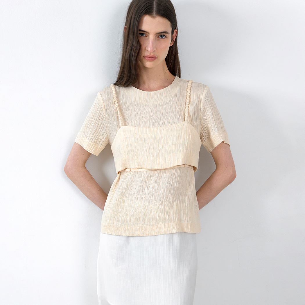（BL-4317）BUSTIER LAYERD HALF SLEEVE
