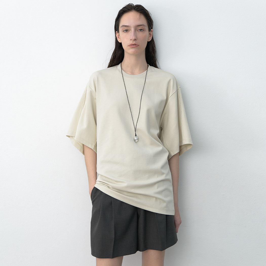 （T-7050）STITCH OVERFIT JERSEY TOP