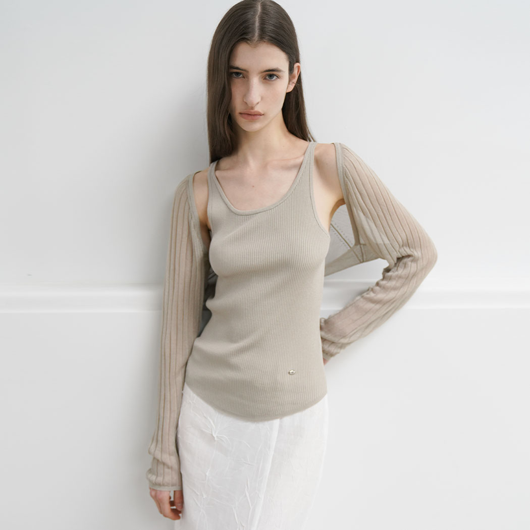 （CD-2204）GLOSSY SHEER TOP&BOLERO SET S