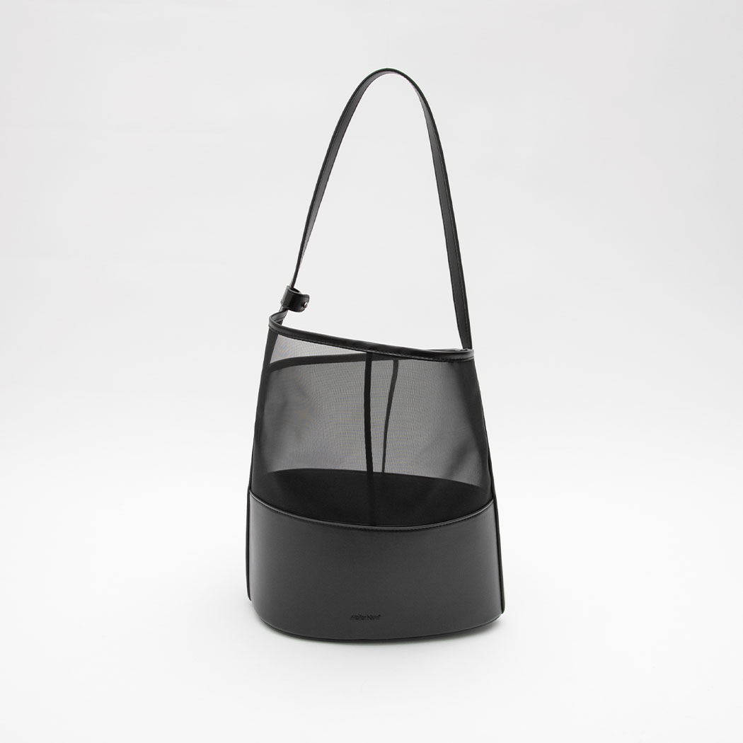 （B-2452）MESH ASYMMETRICAL 2WAY BUCKET BAG