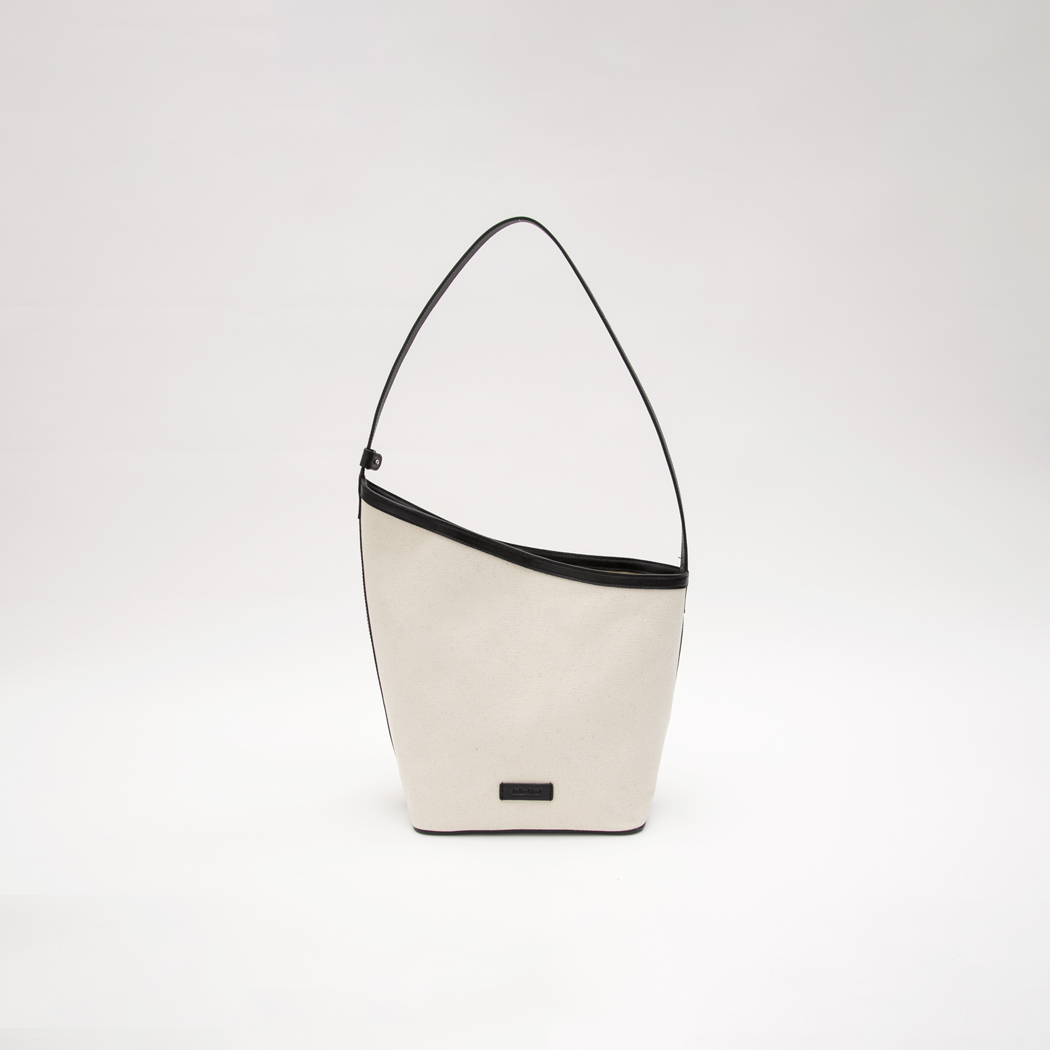 （B-2446）CANVAS ASYMMETRICAL 2WAY BUCKET BAG