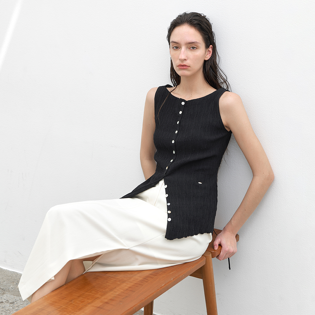 （VT-0279）CLARE CREASE KNIT VEST