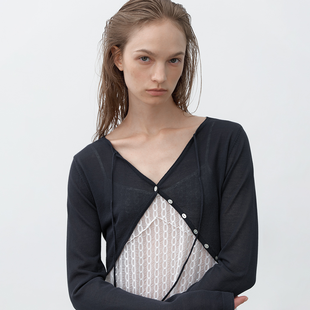 （CD-2196）ONE BUTTON BOLERO CARDIGAN