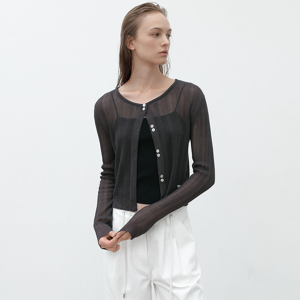 （CD-2199）TWO BUTTON POINT CARDIGAN