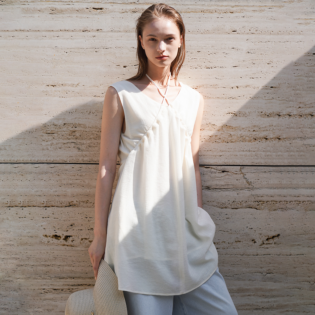 （OP-6278）AILE CROSS HALTER NECK DRESS