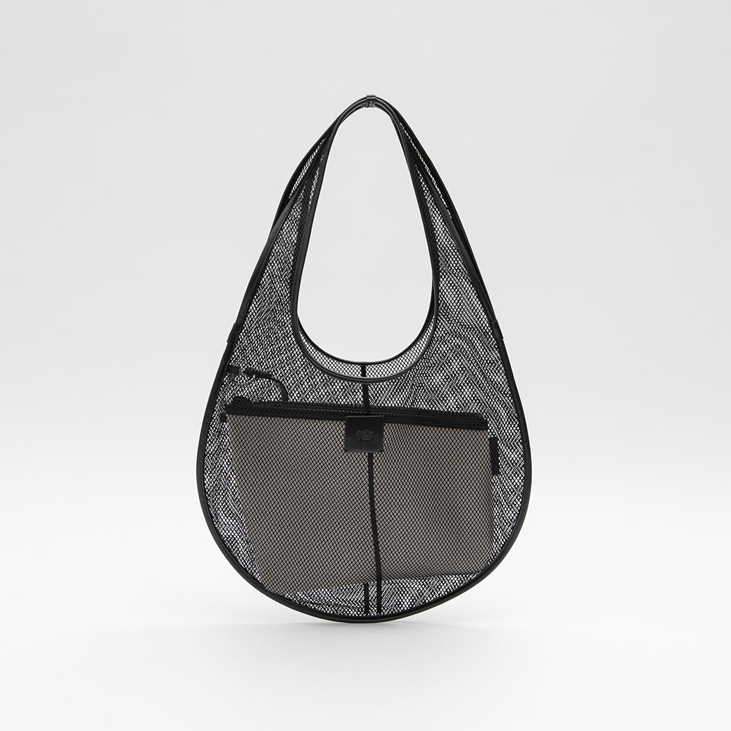 （B-2461）MESH SHOULDER BAG＆CANVAS CLUTCH SET S