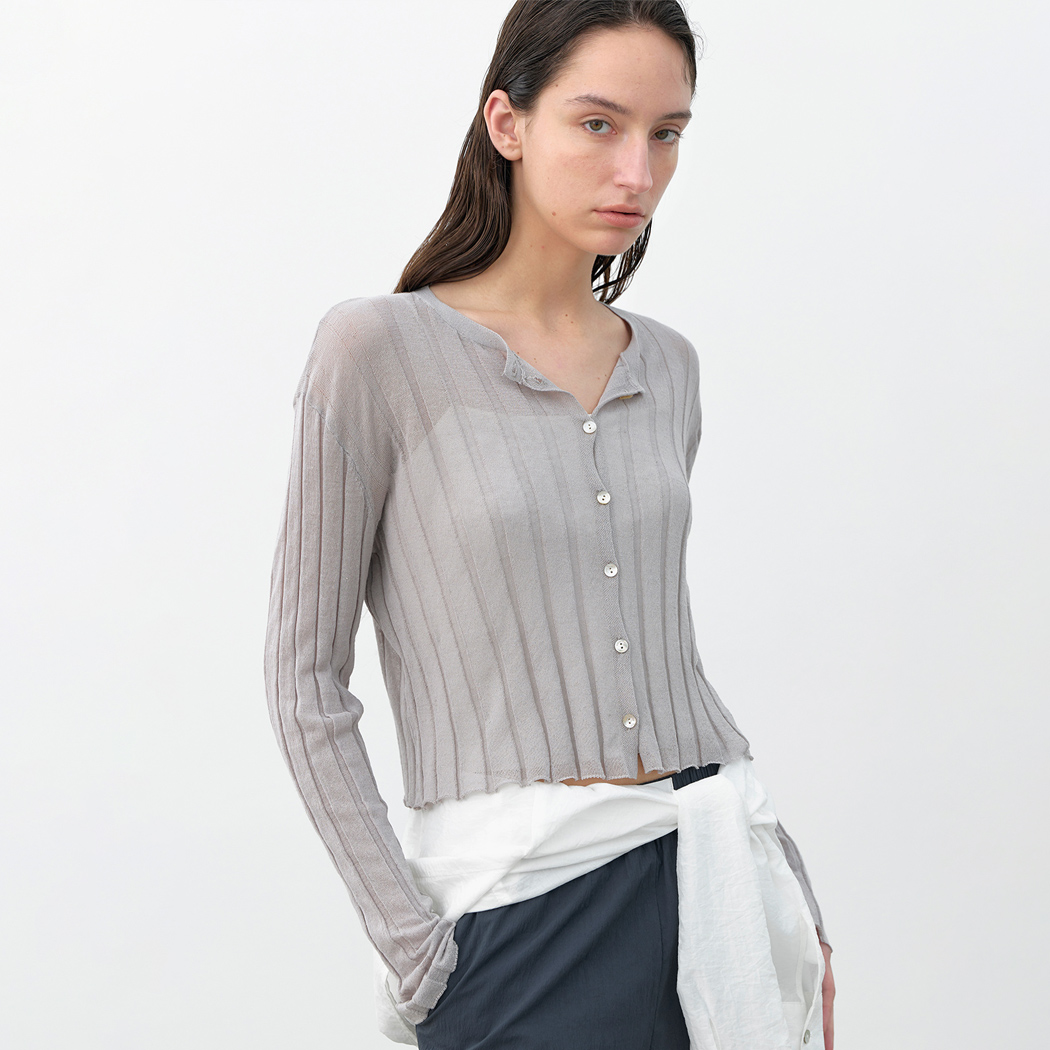 （CD-2201）ESSENTIAL HENNE CROP CARDIGAN