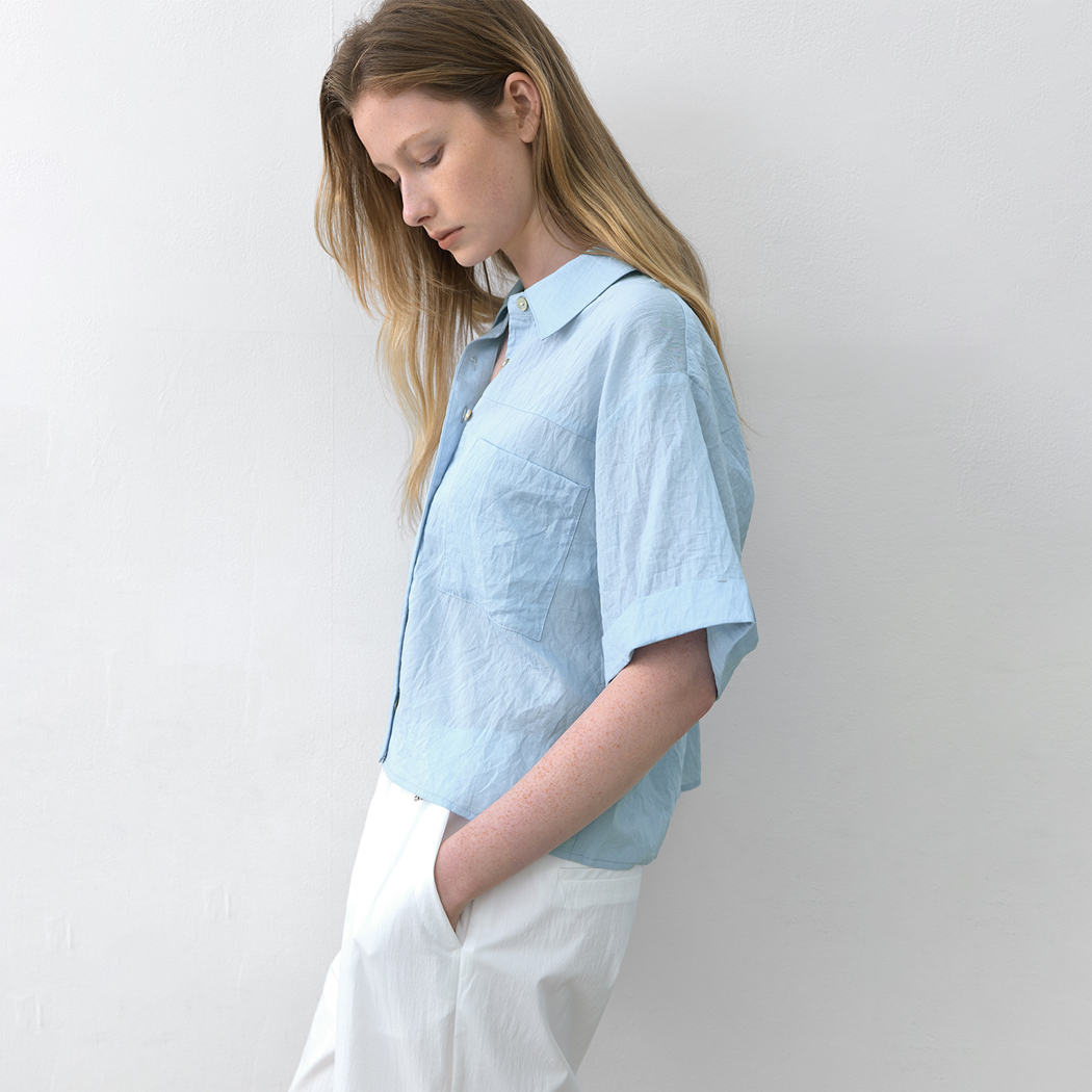 （BL-4343）ESSENTIAL LINEN POCKET SHIRT