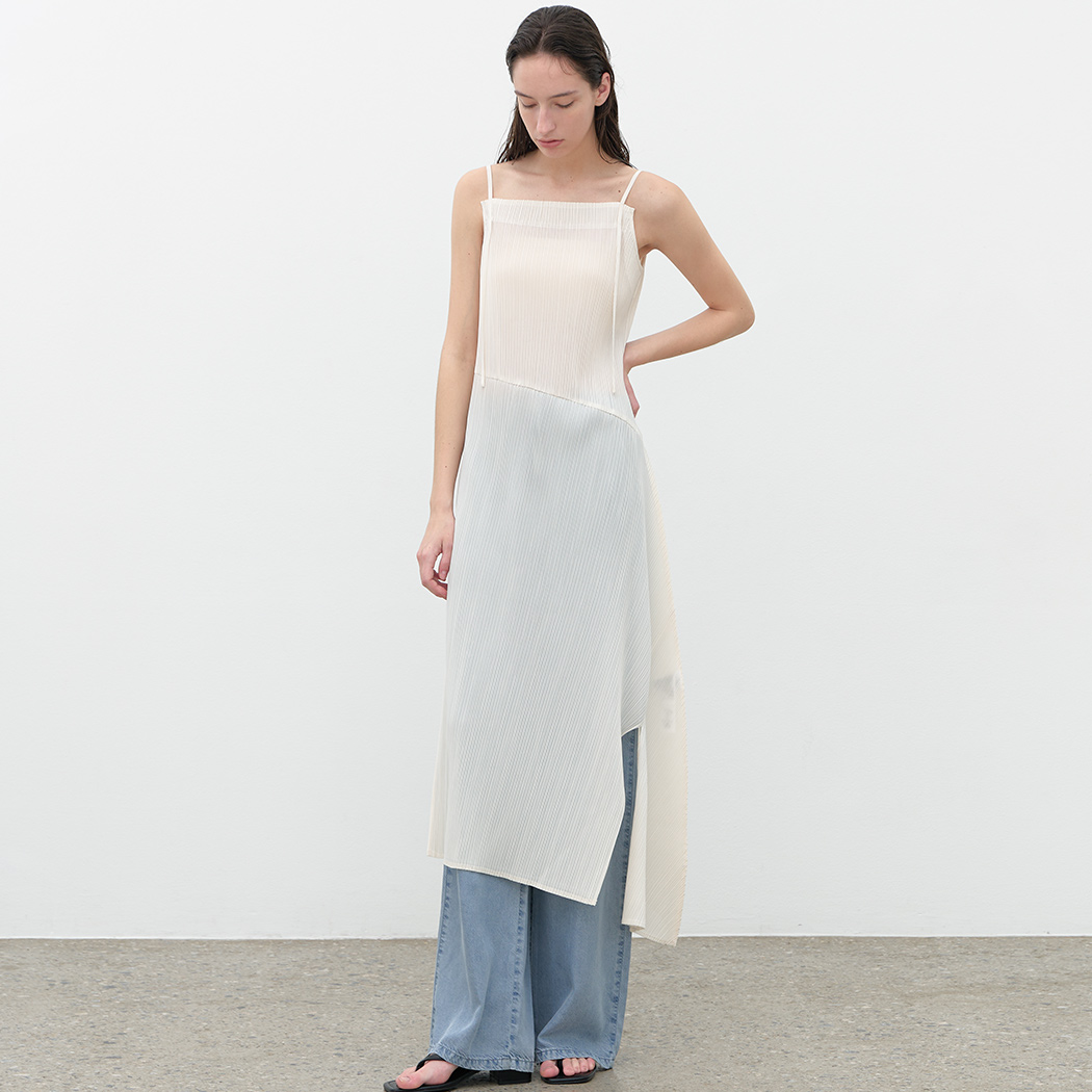 （OP-6307）PLEATS STRING LAYERED DRESS