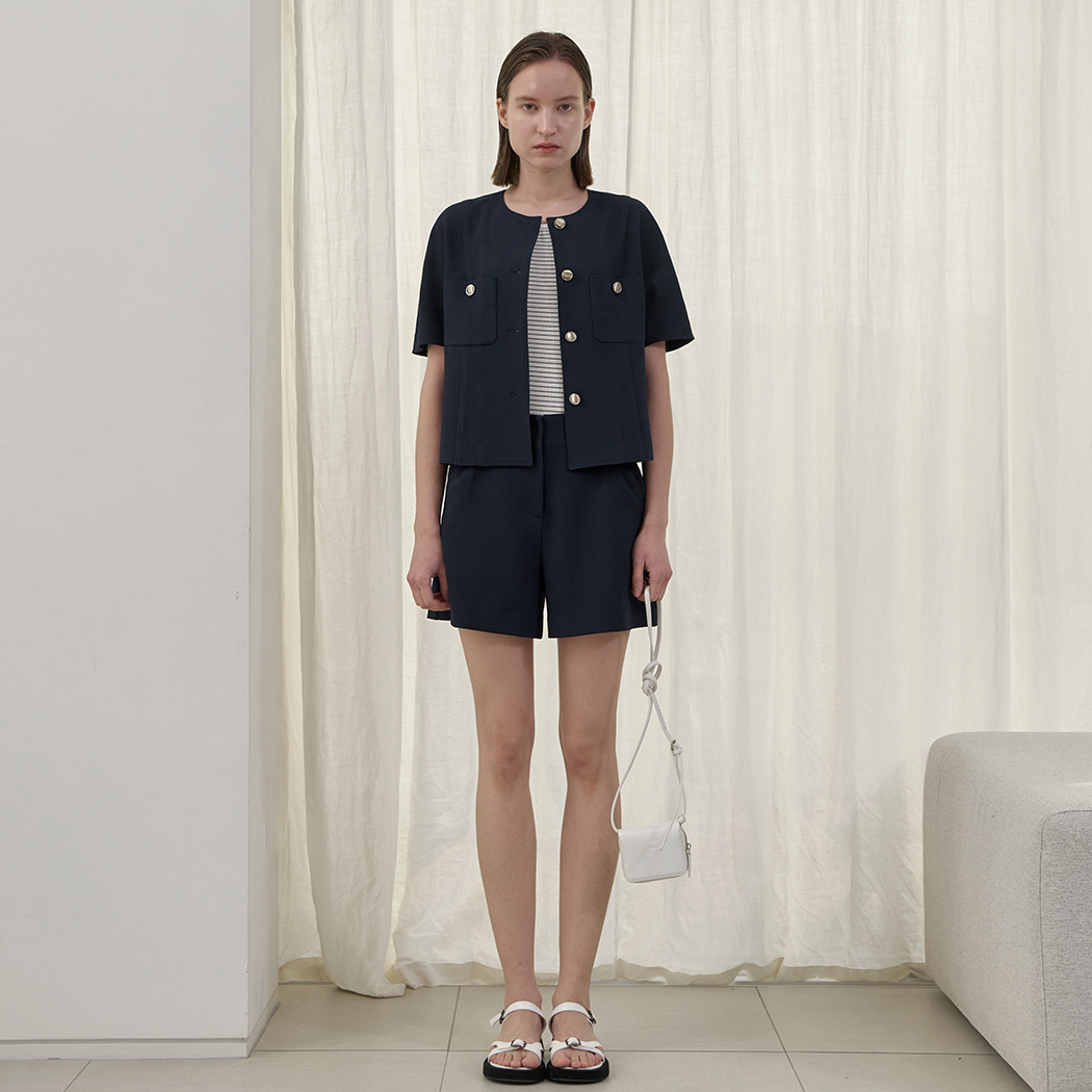 （PT-5535）OUI TWEED SET-UP SHORT PANTS