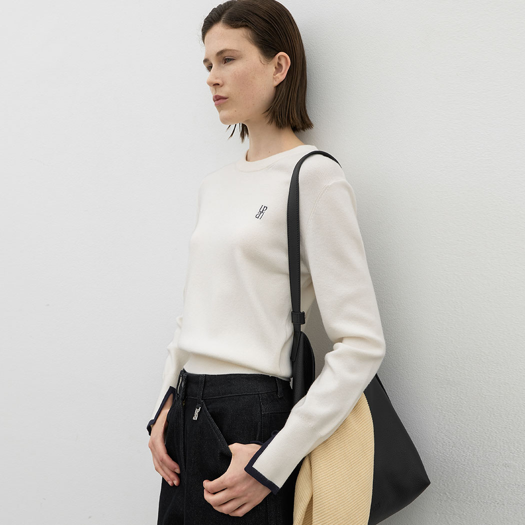 （ZT-6772）ESSENTIAL COLOR MATCHING POINT KNIT