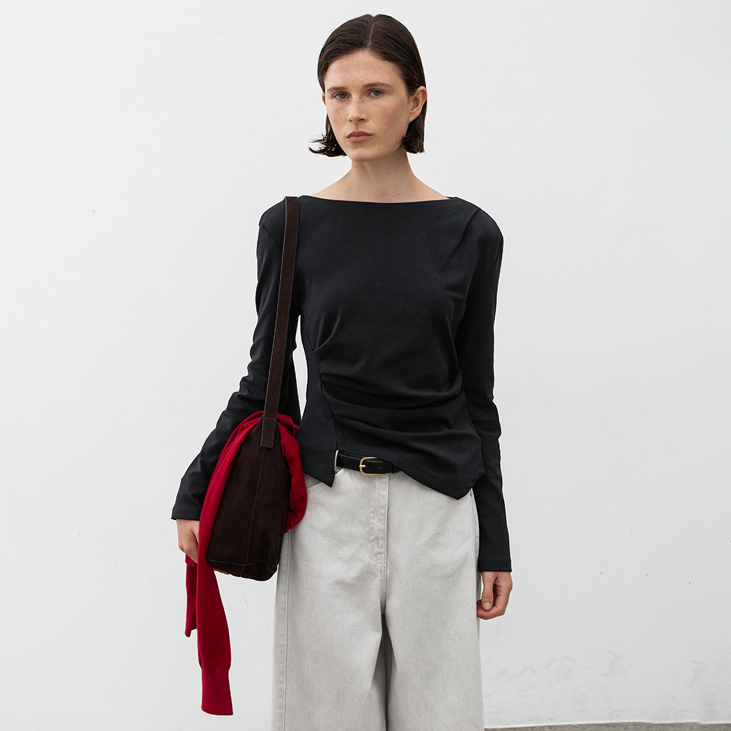 （Z-BL-4287）LOND2 WAIST TUCK BLOUSE