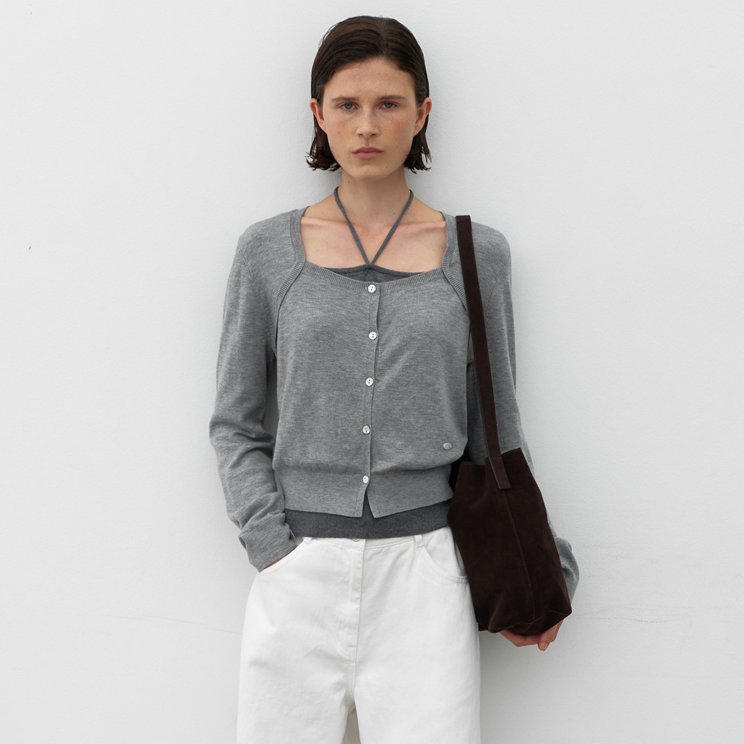 （CD-2211）MOARE KNIT TOP&CARDIGAN SET S