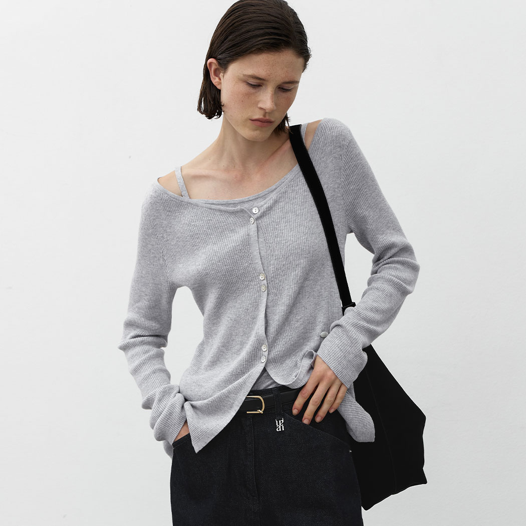 （CD-2228）TALLI SOLID KNIT CARDIGAN