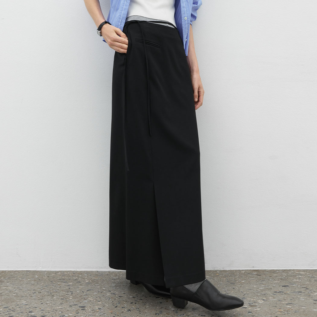 （SK-5046）ESSENTIAL FRONT SLIT LONG SKIRT