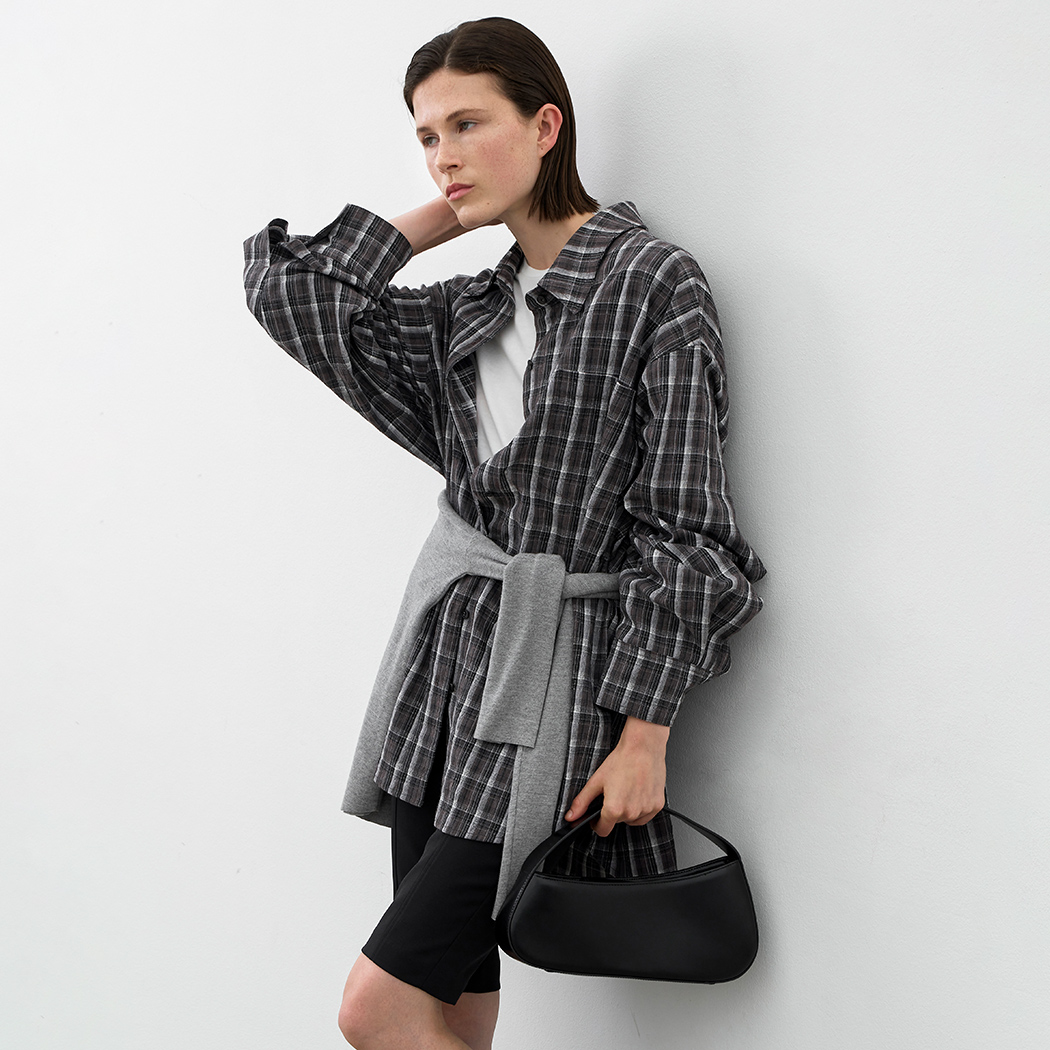 （BL-4368）ESSENTIAL WASHING CHECK RELAXED SHIRT