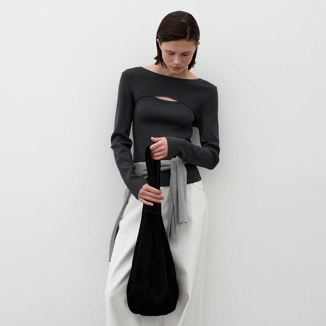 （T-7111）RAVI KNIT TOP＆SLEEVELESS SET S