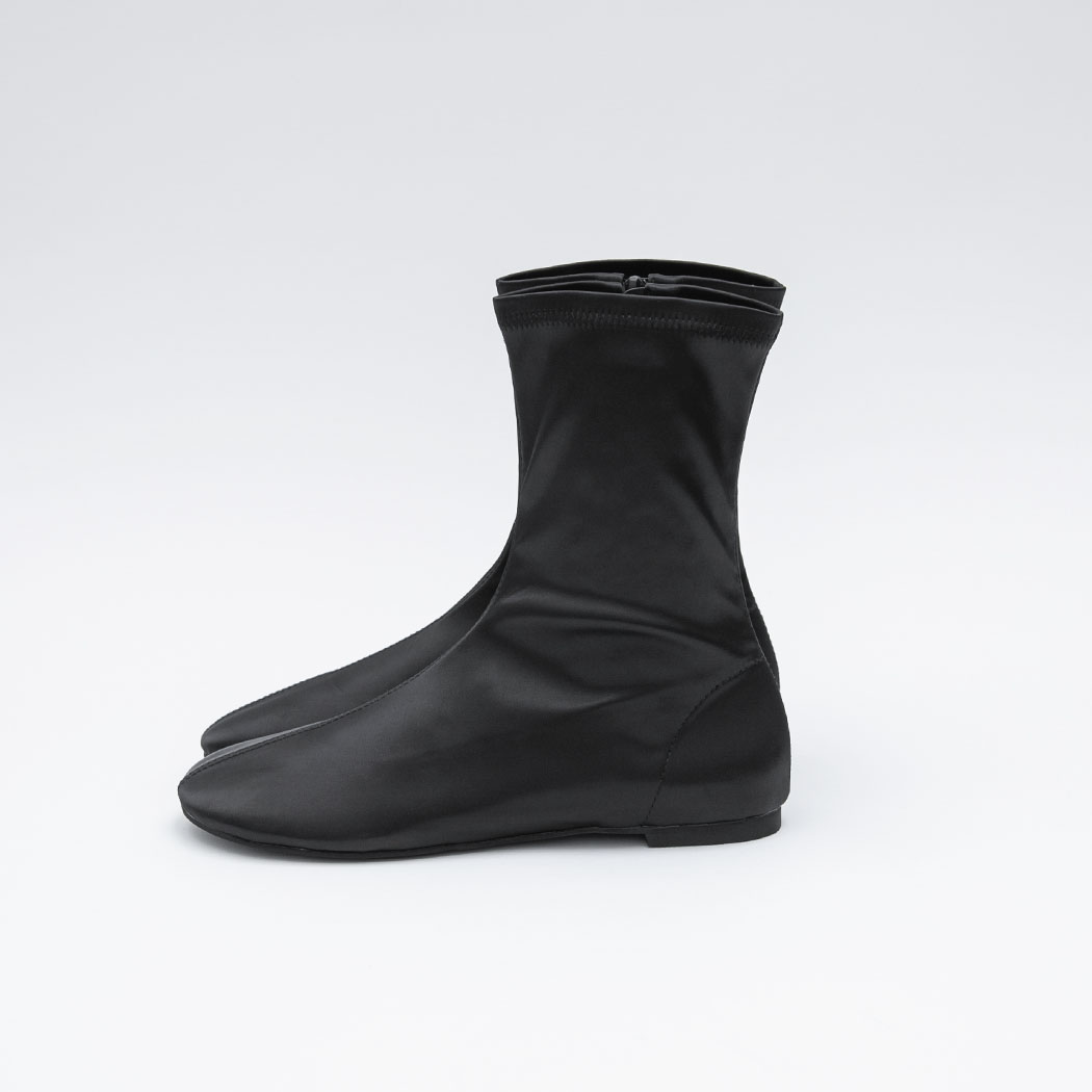 （SH-3456）SATIN LEATHER SOCK BOOTS