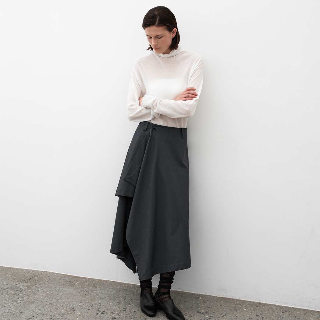 （SK-5039）TEARD UNBAL FRILL SKIRT
