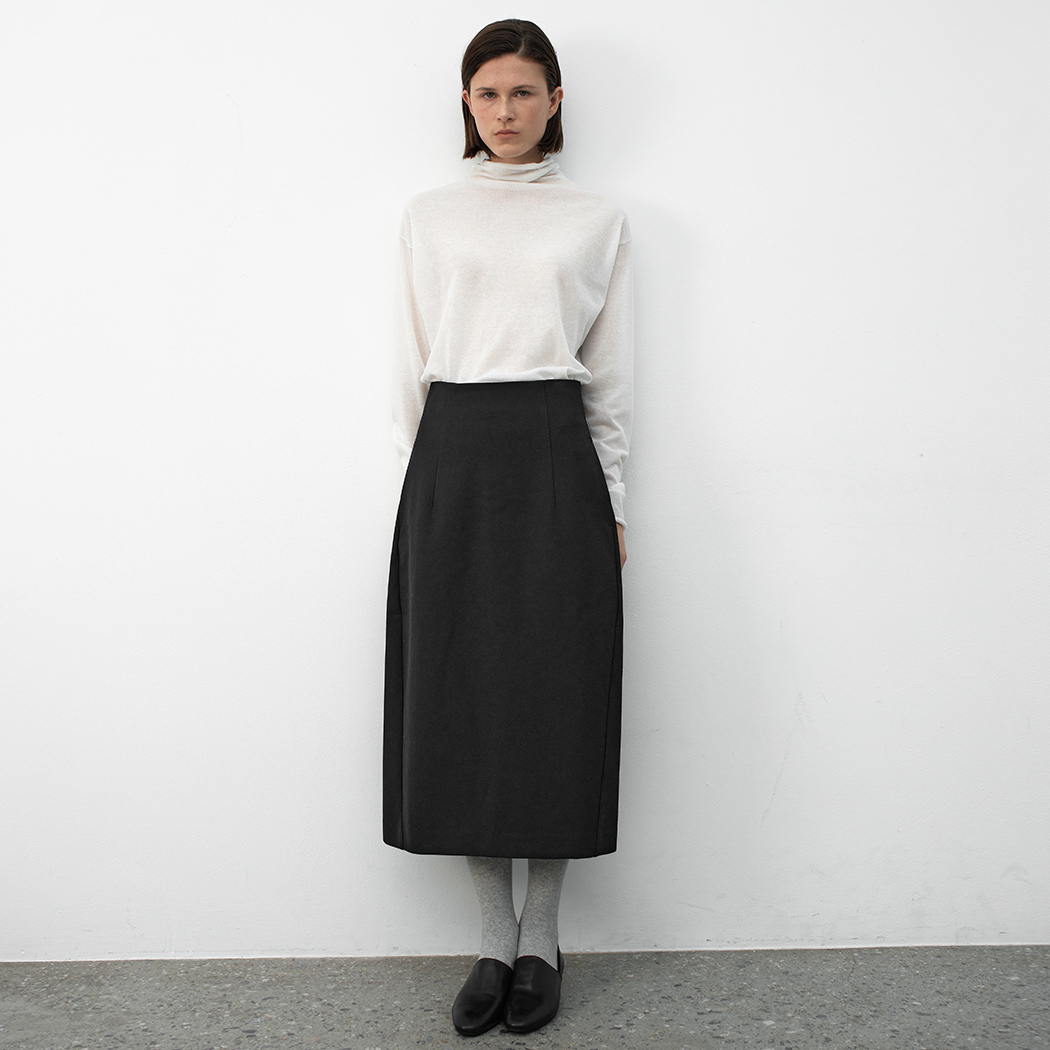 （SK-5054）OVAL CURVED LINE SKIRT